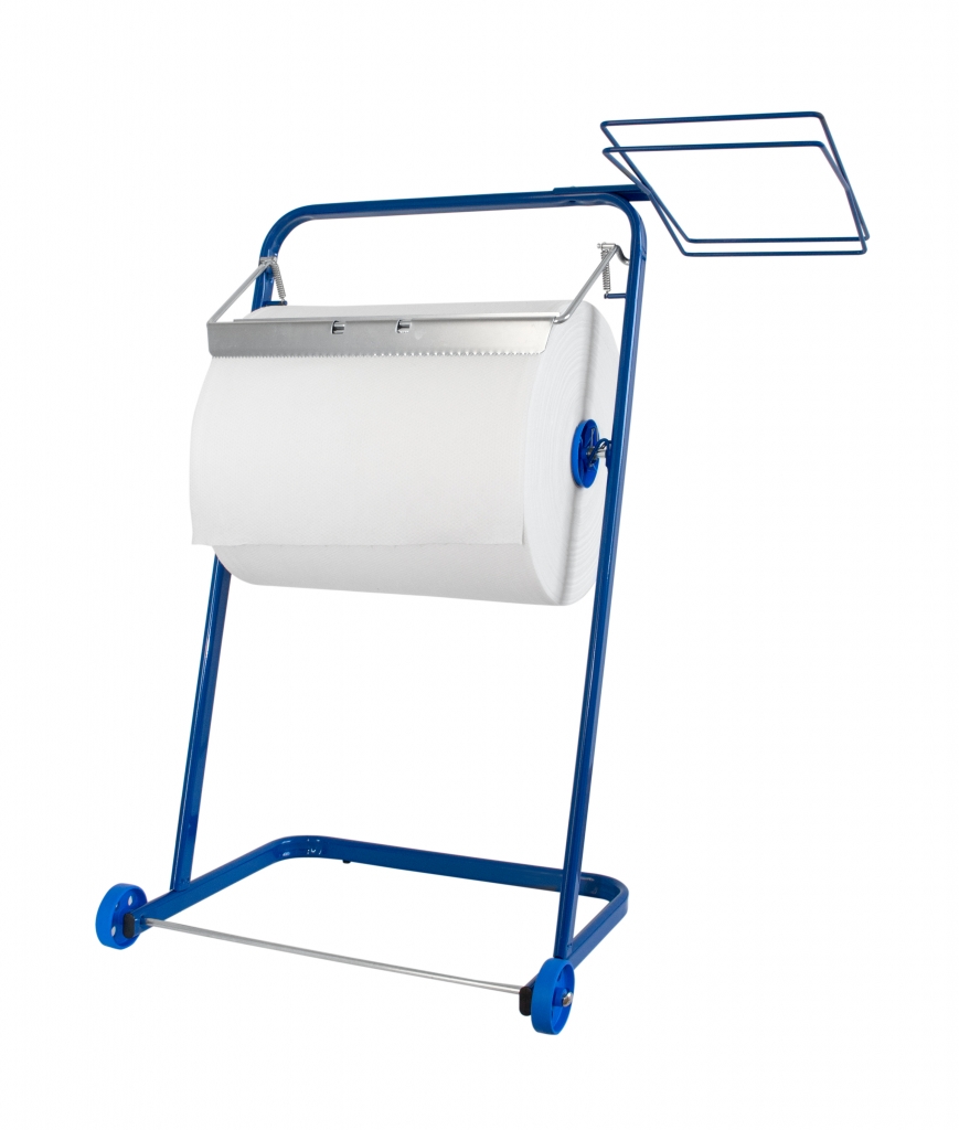 Stojan na podlahu na papírové role Temca s držákem na igelitový pytel