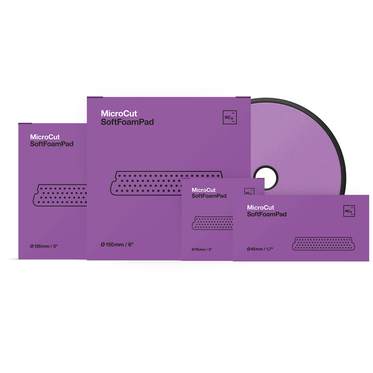 Koch Chemie Leštící kotouč Micro Cut trdý pěnový fialový Koch 126x25 mm 9998320