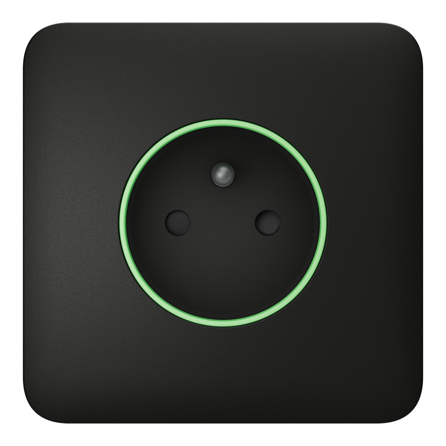 Ajax SoloCover (smart) type E Black kryt zásuvky